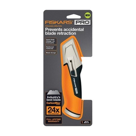 FISKARS Fiskars 2829513 5 in. Pro Retractable Utility Knife; Orange 2829513